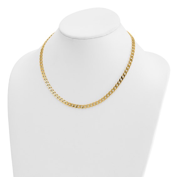 Herco Gold Solid Diamond-Cut Flat Curb Chain