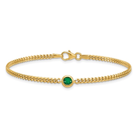 HERCO Gold Curb Gemstone Bracelets