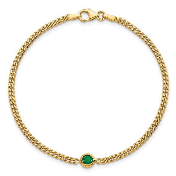 HERCO Gold Curb Gemstone Bracelets