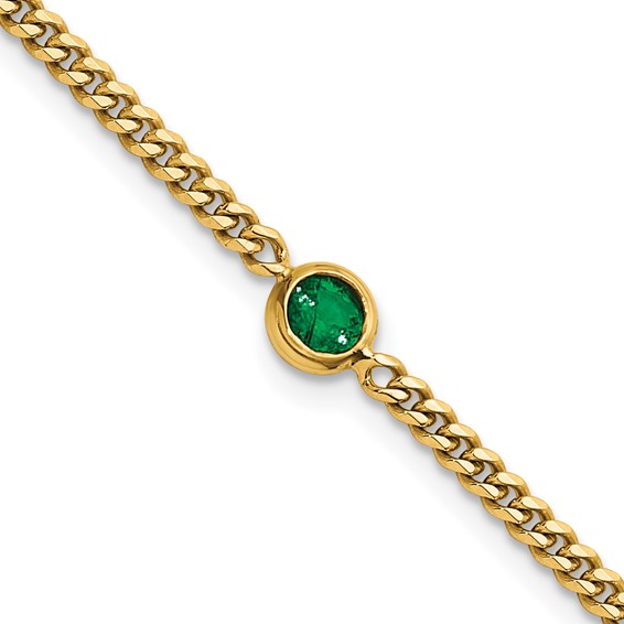 HERCO Gold Curb Gemstone Bracelets