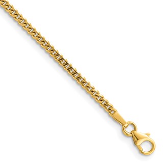 Herco 14K Polished 2.4mm Solid Curb 8 Inch Chain Bracelet