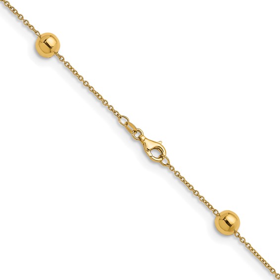 HERCO Gold Link Necklaces with 8mm Yellow Beads