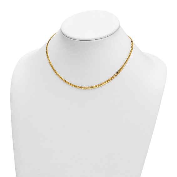 Herco Gold Solid Fancy Herringbone Chain
