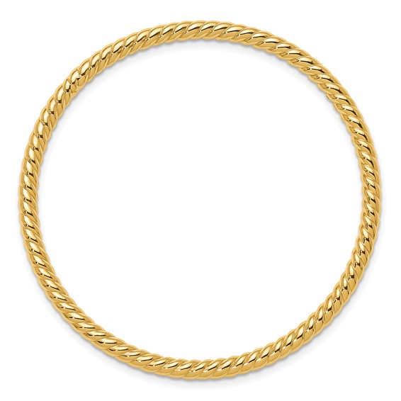 Herco 14K Polished and Twisted Slip On Bangles