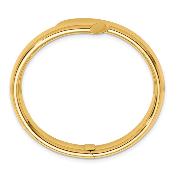 Herco 14K Polished Bypass Hinged Bangle