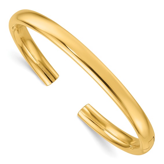 Herco 14K Polished 6mm Hinged Cuff Bangles