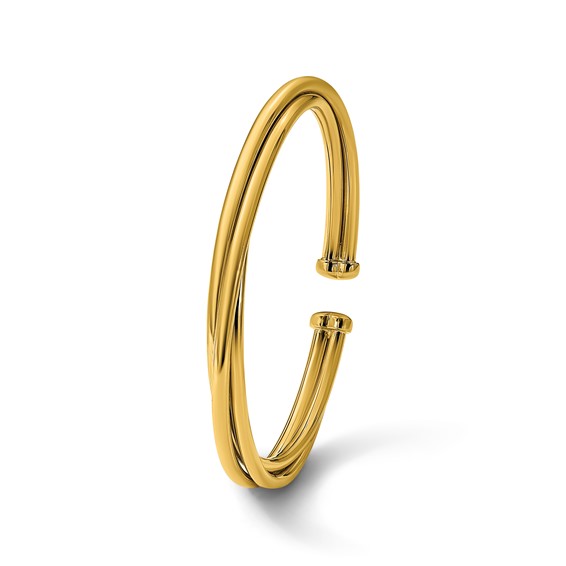 Herco 14K Polished Intertwined Flexible Cuff Bangle