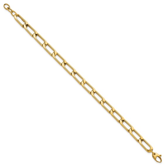 HERCO Gold Polished Elongated Curb Link Chain Bracelets