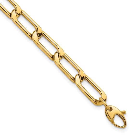 HERCO Gold Polished Elongated Curb Link Chain Bracelets
