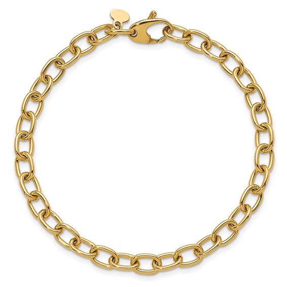 Herco 14K Polished 5.25mm Solid Cable Chain Bracelets