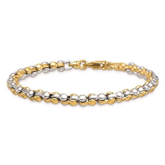 Herco 14K Two-tone Polished Fancy 5.7mm Link Bracelet