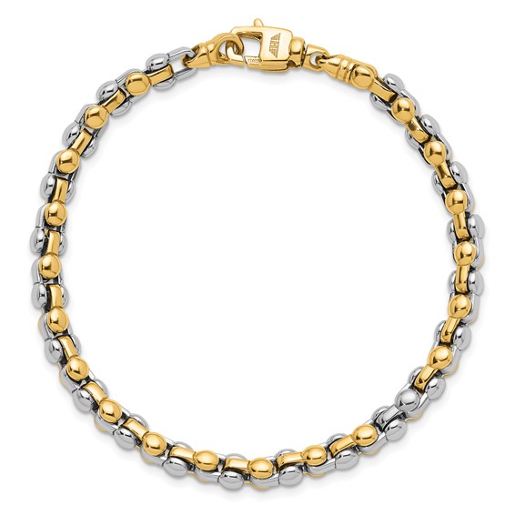 Herco 14K Two-tone Polished Fancy 5.7mm Link Bracelet