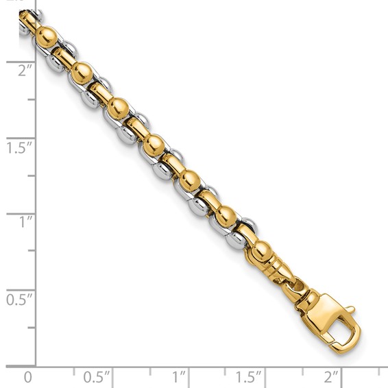 Herco 14K Two-tone Polished Fancy 5.7mm Link Bracelet