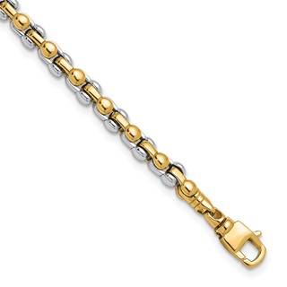 Herco 14K Two-tone Polished Fancy 5.7mm Link Bracelet