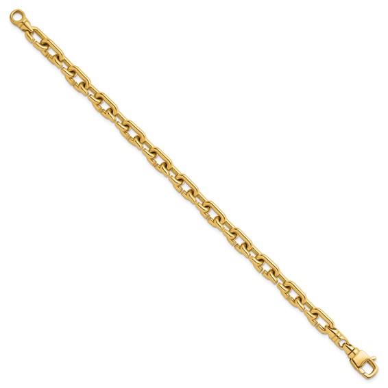 Herco 14K Polished Fancy 7.4mm Notched Cable Chain Bracelet