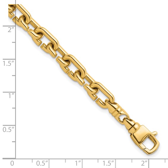 Herco 14K Polished Fancy 7.4mm Notched Cable Chain Bracelet