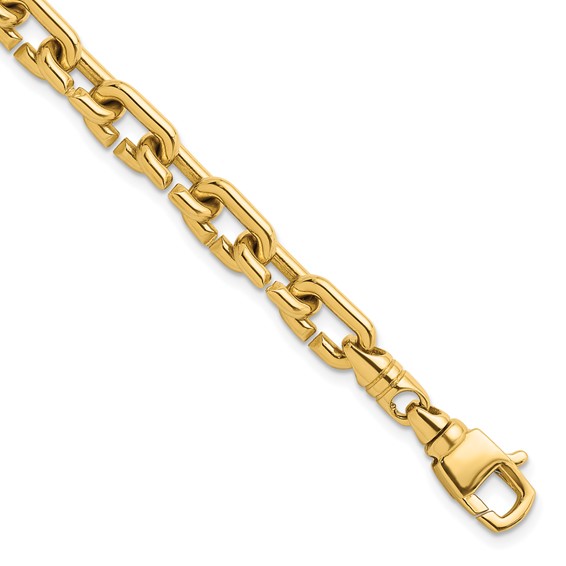 Herco 14K Polished Fancy 7.4mm Notched Cable Chain Bracelet