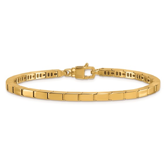Herco 14K Polished Fancy Rectangular Bar Link Bracelet