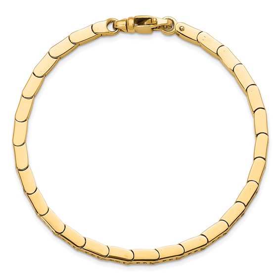 Herco 14K Polished Fancy Rectangular Bar Link Bracelet