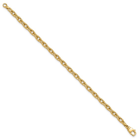 Herco 14K Polished Fancy 4.8mm Notched Cable Chain Bracelet