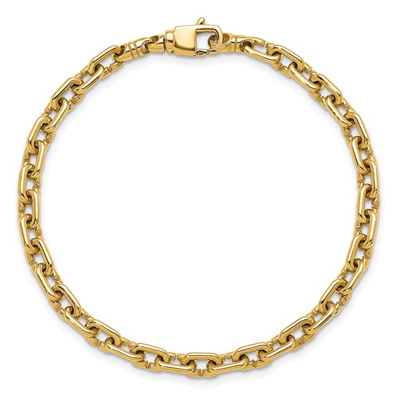 Herco 14K Polished Fancy 4.8mm Notched Cable Chain Bracelet