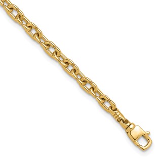 Herco 14K Polished Fancy 4.8mm Notched Cable Chain Bracelet