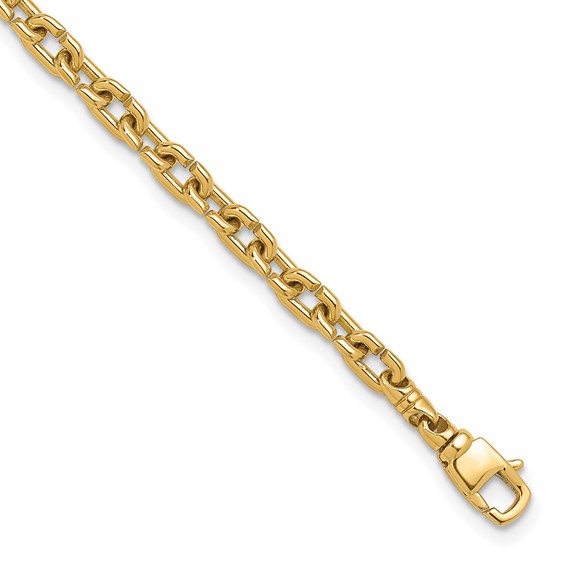 Herco 14K Polished Fancy 4.8mm Notched Cable Chain Bracelet