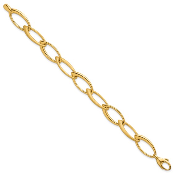 Herco 14K Polished and Satin Fancy Link Bracelet