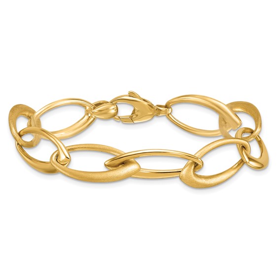 Herco 14K Polished and Satin Fancy Link Bracelet