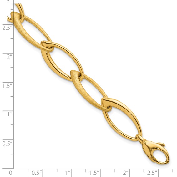 Herco 14K Polished and Satin Fancy Link Bracelet