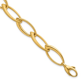 Herco 14K Polished and Satin Fancy Link Bracelet