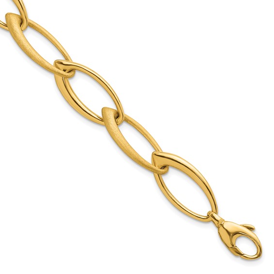 Herco 14K Polished and Satin Fancy Link Bracelet