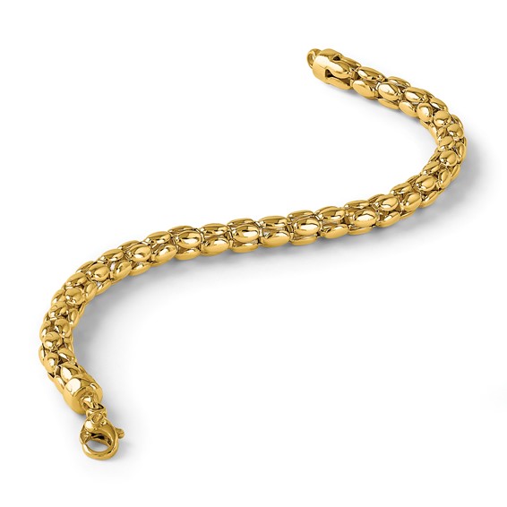 Herco 14K Polished Fancy Oval Barrel Link Bracelet