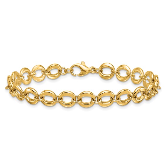 Herco 14K Polished Round Link Bracelet