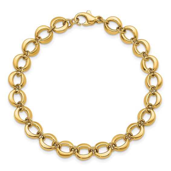Herco 14K Polished Round Link Bracelet