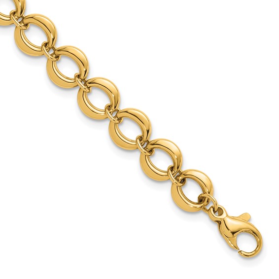 Herco 14K Polished Round Link Bracelet