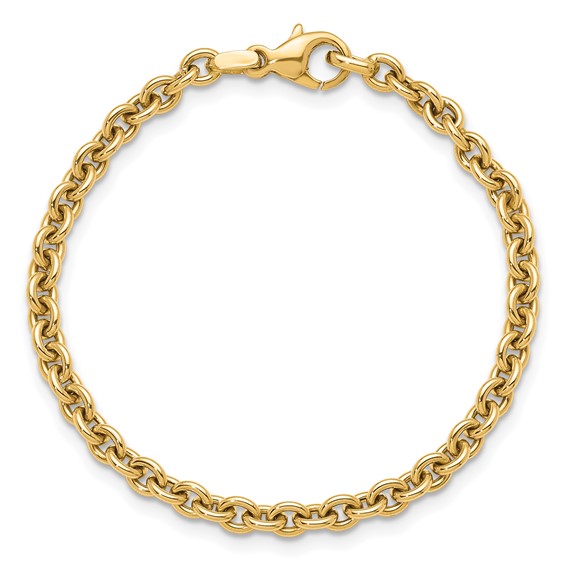 Herco 14K Polished 4.75mm Cable Chain Bracelet