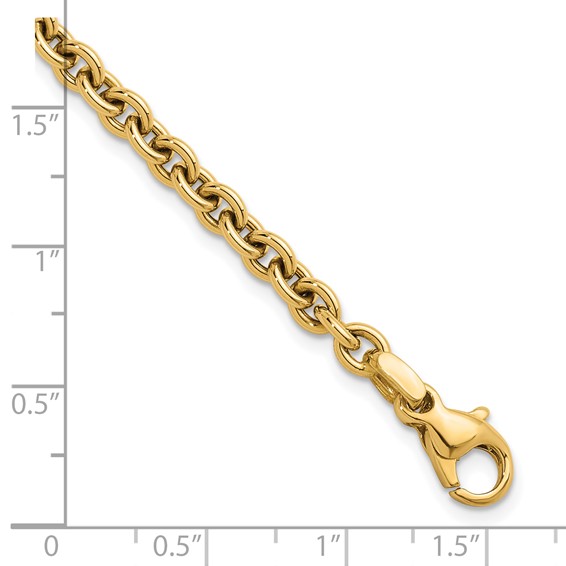Herco 14K Polished 4.75mm Cable Chain Bracelet