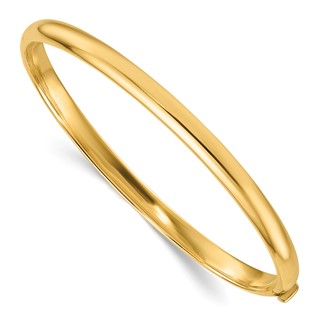 Herco 14K Polished Solid Hinged Bangles