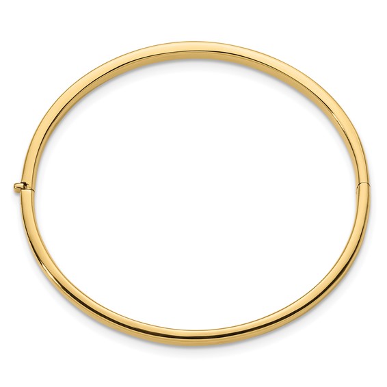 Herco 14K Polished Square Tube Solid Hinged Bangles