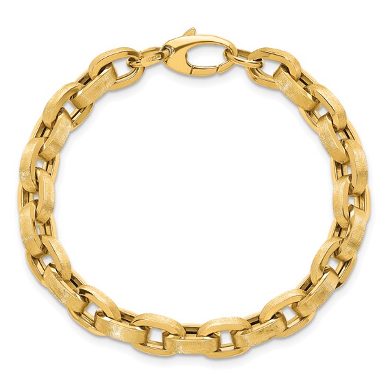 Herco Polished & Brushed Fancy Cable Link Bracelets