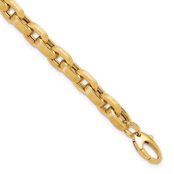 Herco Polished & Brushed Fancy Cable Link Bracelets