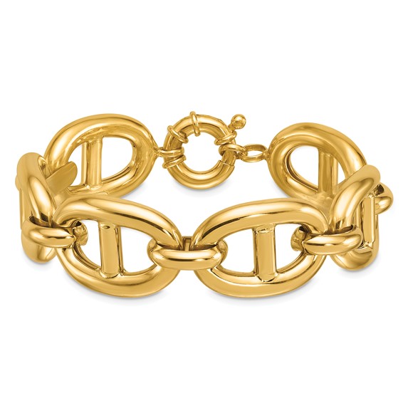 Herco 14K Polished Fancy 20.25mm Anchor Link Bracelet