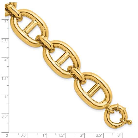 Herco 14K Polished Fancy 20.25mm Anchor Link Bracelet