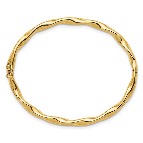 HERCO Gold Twisted Hinged Bangles