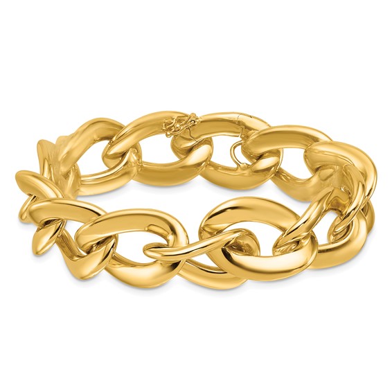 Herco 14K Polished Oval Link Bracelet