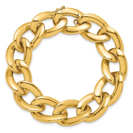Herco 14K Polished Oval Link Bracelet