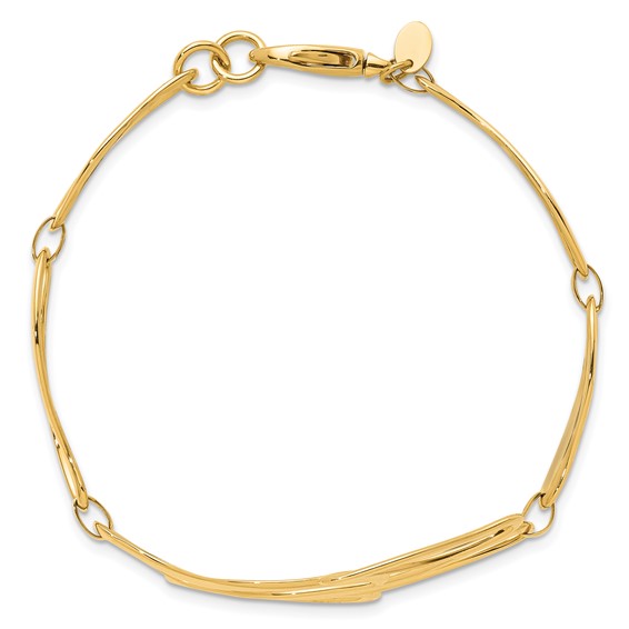 Herco 14K Polished Solid Fancy Contemporary Link Bracelet