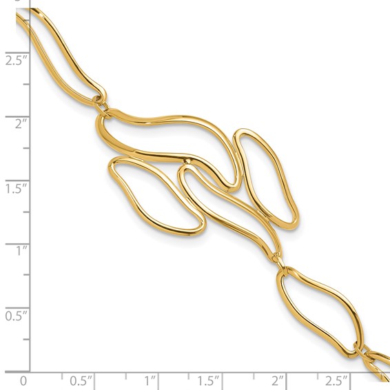 Herco 14K Polished Solid Fancy Contemporary Link Bracelet