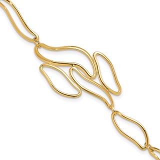 Herco 14K Polished Solid Fancy Contemporary Link Bracelet